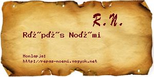 Répás Noémi névjegykártya