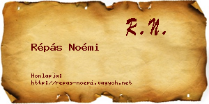 Répás Noémi névjegykártya